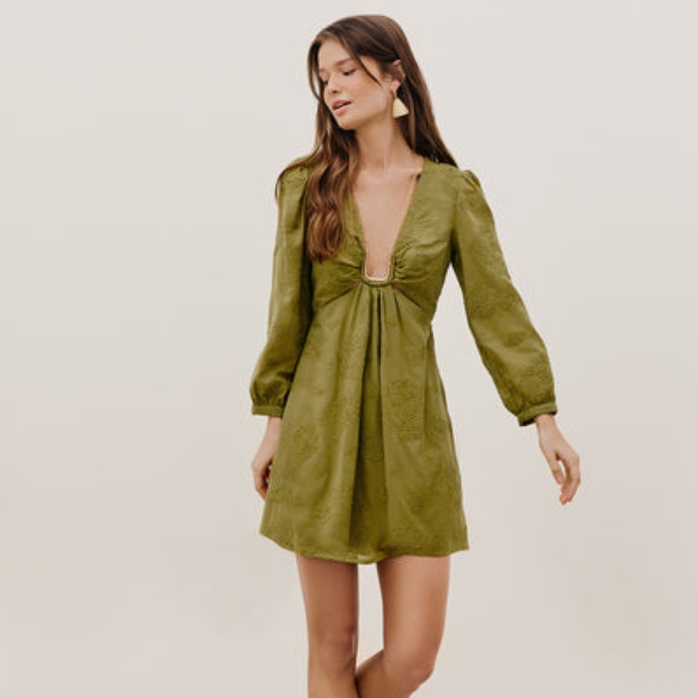 ViX Paula Hermanny Olive Green Dress (NWT)